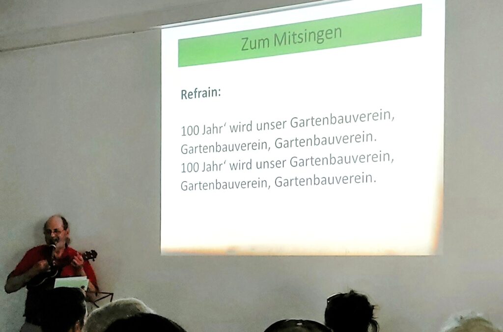 Lied vom Gartenbauverein nach der Festrede von Thomas Nickl
